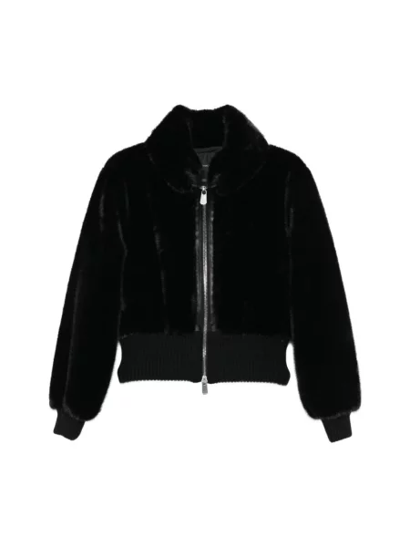 Kurtka bomber Pinko wełniany czarny