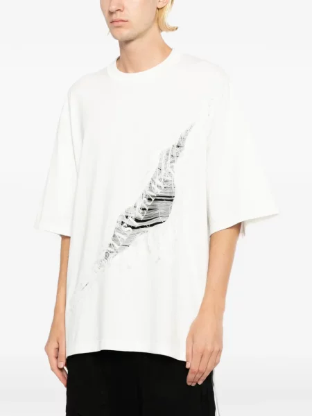 Tricou Mastermind World zdrențuiți alb