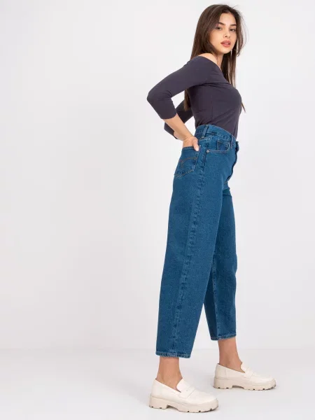 Pantaloni Rue Paris albastru