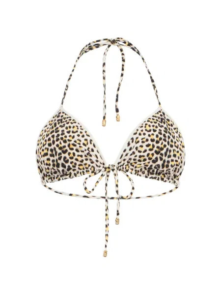 Bikini Roberto Cavalli cu imagine cu imprimeu animal print cu legături