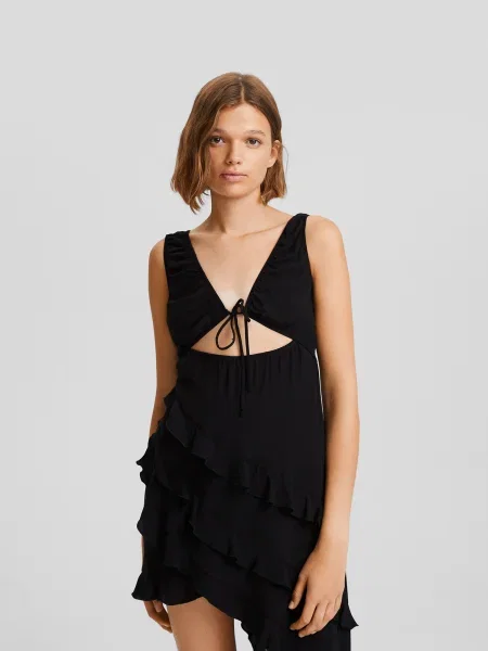 Bershka Letné šaty čierna