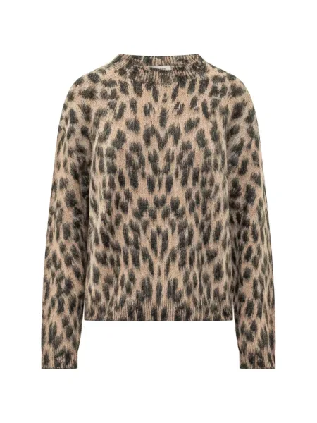 Pulover Laneus cu imagine cu model leopard