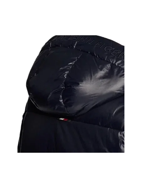 Maxi geacă Tommy Hilfiger cu autograf albastru