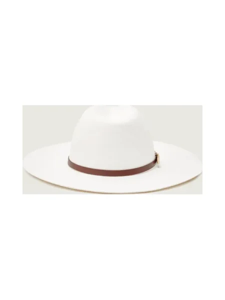 Marc Cain De lână pălărie cu adaos de piele