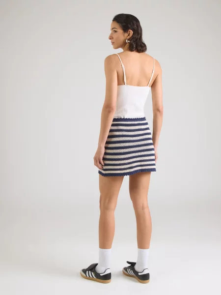 GAP Fustă bleumarin alb