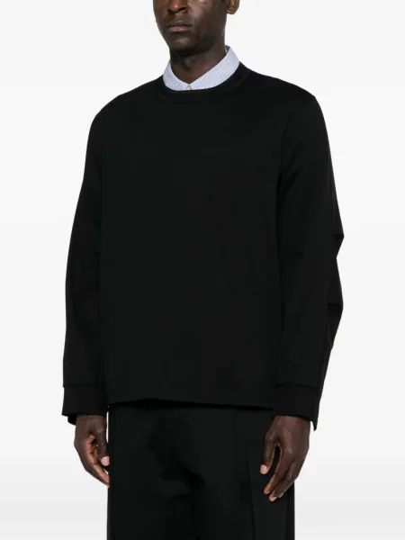 Dlouhá košile Sacai s kapsami na rukávech černá