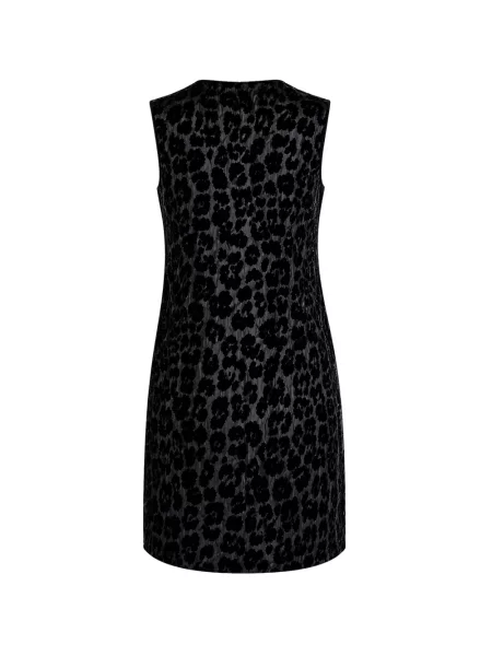 Rochie mini Dolce & Gabbana de catifea cu imagine cu model leopard negru