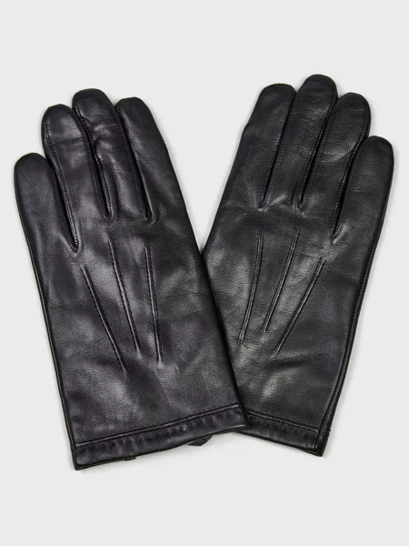 Кожаные перчатки Lancaster черные