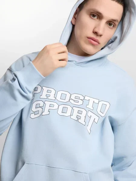 Bluza sportowa Prosto Harvard z kapturem niebieska