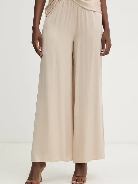 Haveone spodnie palazzo z beżowe