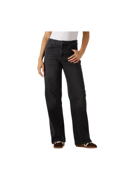 Jeansy My Essential Wardrobe z wysoką talią czarne