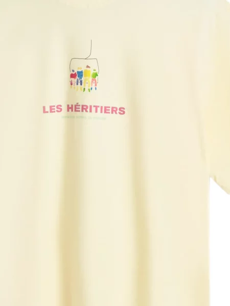 Tricou Les Héritiers cu decolteu rotund galben
