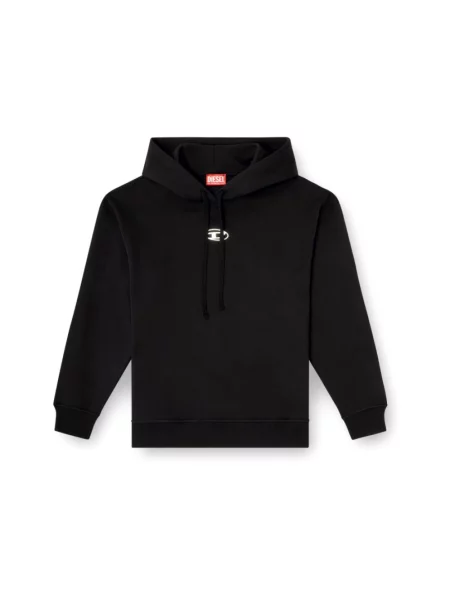 Bluza z kapturem Diesel z kapturem czarna