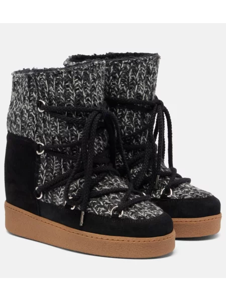 Botine Isabel Marant din piele de căprioară negru