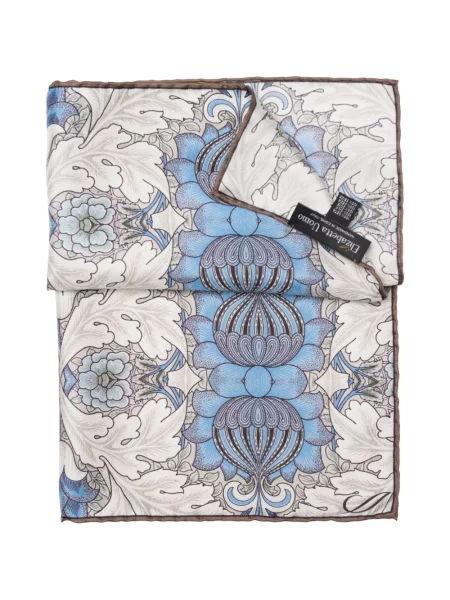 Fular Elizabetta de mătase cu model floral cu imagine