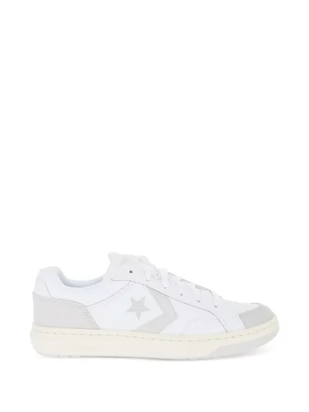 Top Converse cu platformă din canvas cu imagine alb