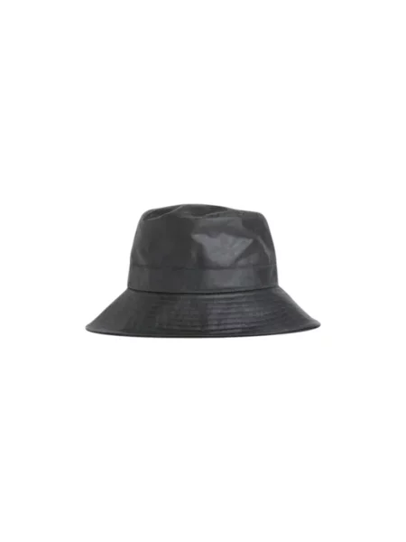 Woskowany kapelusz Barbour czarny