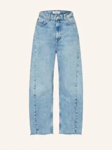 Sandro Jeansy Typu Barrel blau niebieskie
