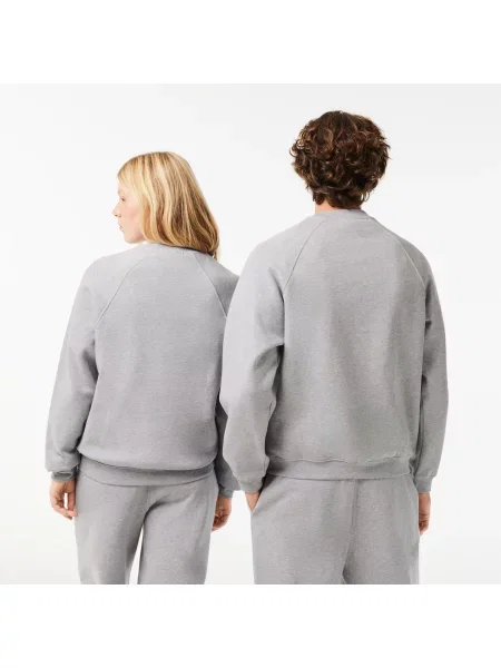 Lacoste Bluza Dresowa Loose Fit Z Rękawami Typu Raglan szara