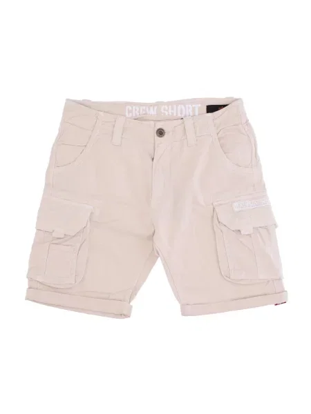 Krótkie szorty cargo Alpha Industries białe