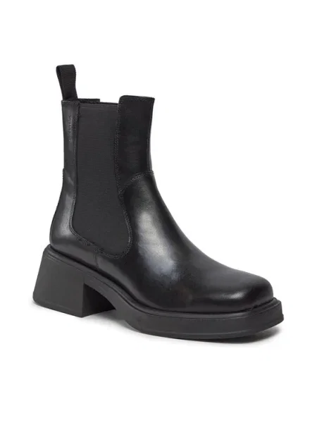 Vagabond Shoemakers bőr bokacsizma DORAH női magassarkú fekete