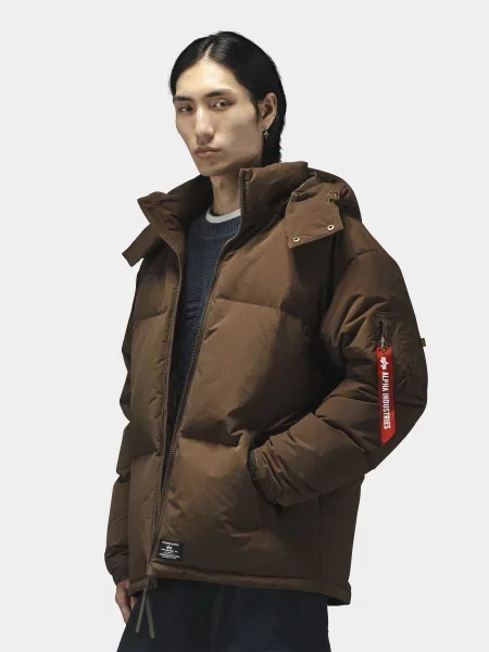 Пуховик Alpha Industries коричневый