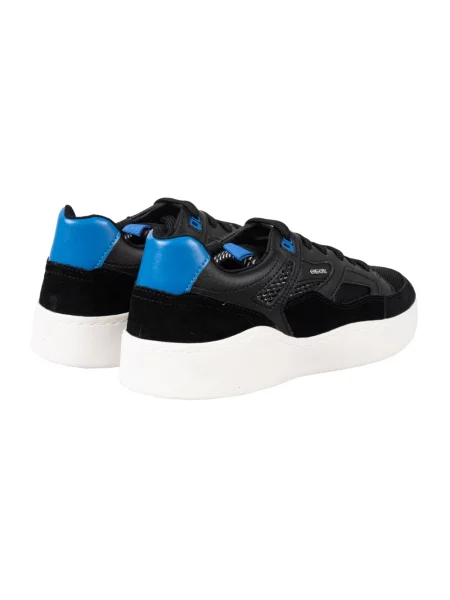 Sneakersy Geox skórzane wiązane czarne
