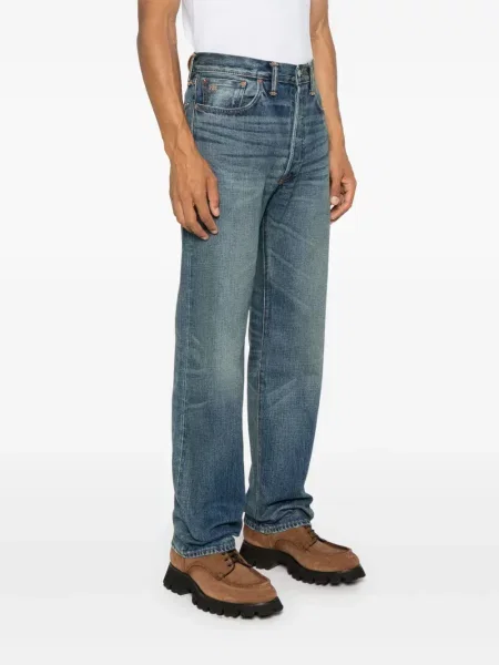 Blugi Ralph Lauren Collection cu broderie albastru