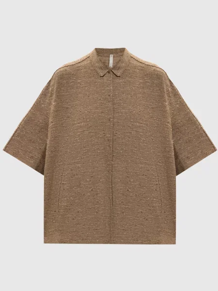 Сорочка із шовком Boboutic коричнева