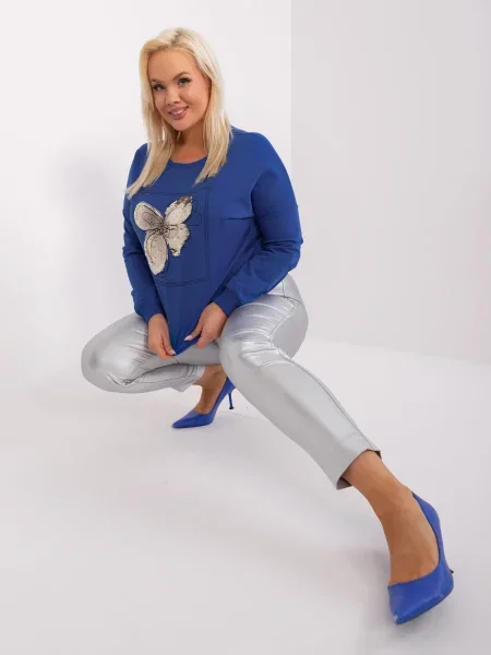 Bluză Fashionhunters albastru