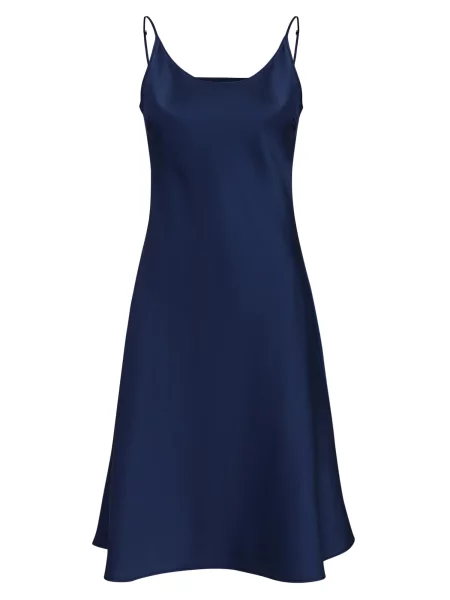 Serena Silueta Obleka Below the knee satin slip dress Grace' mornarska