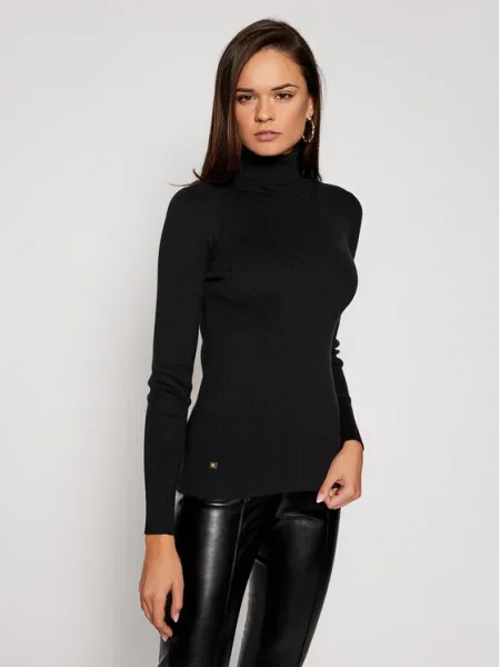 Lauren Ralph Lauren Bluză cu gât L/s Turtle Neck negru