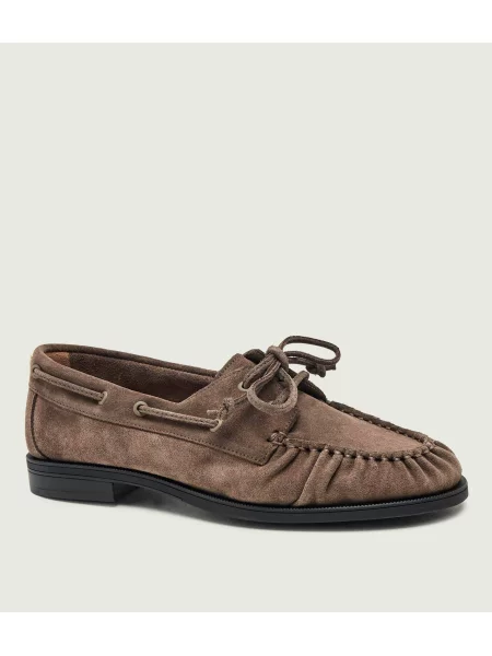 BOSS BLACK Pantofi loafer Lycia_Boat_SDBB | piele întoarsă bej