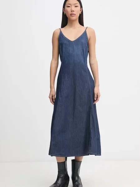 Diesel sukienka DE-BELD-D niebieska