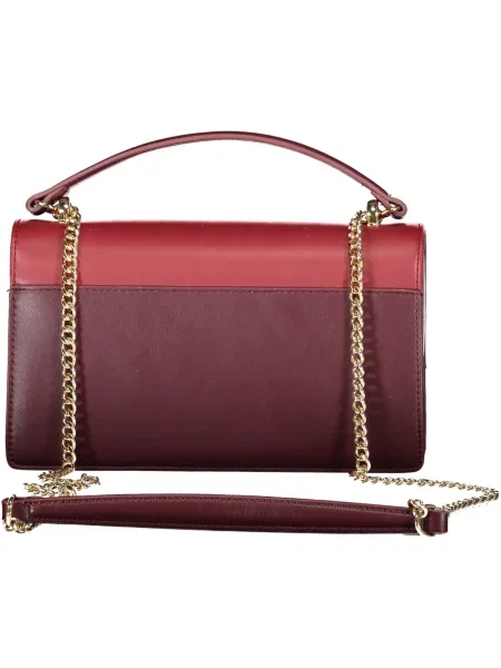 Lniana torebka na łańcuszku Valentino czerwona