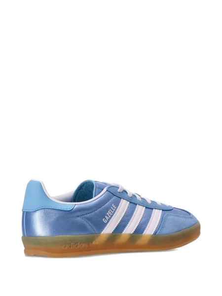Sneakerși Adidas Adilette cu dungi din piele de căprioară slingback verde