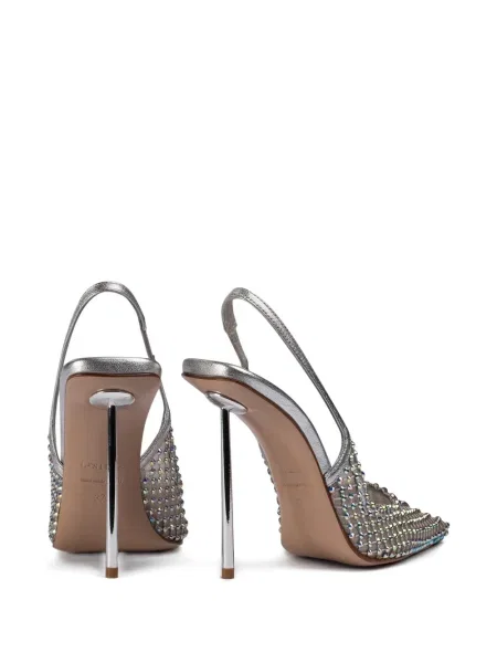 Pantofi cu toc Le Silla slingback alb