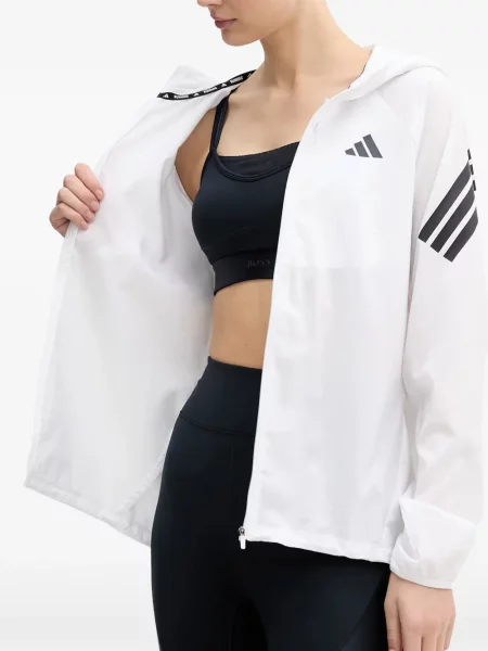 Lung papuci Adidas cu mâneci lungi cu dungi albastru