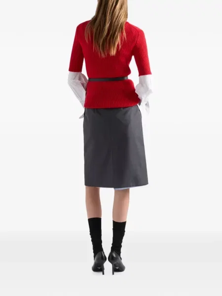 Fustă Prada de mohair gri