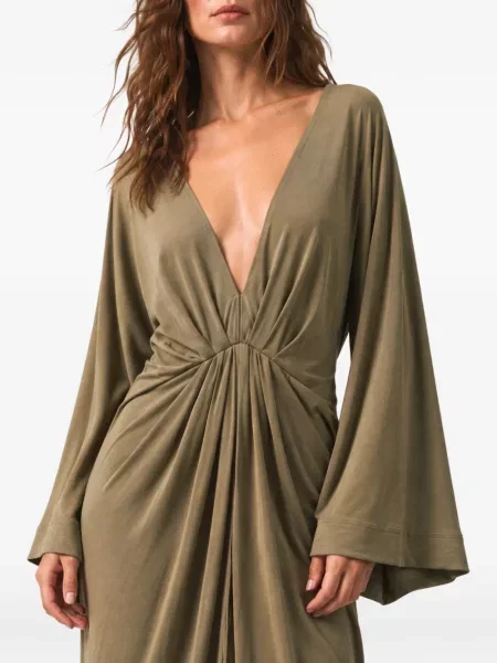 Rochie maxi Inmaculada cu volane verde