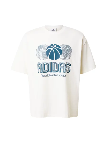 ADIDAS ORIGINALS Tricou World Wide Hoops Global Basketball opal alb