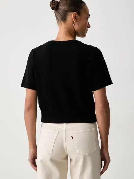 Calvin Klein Jeans T-shirt swetrowy czarna