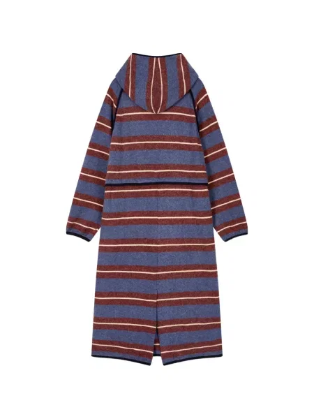 Rochie maxi Tomboy cu glugă albastru
