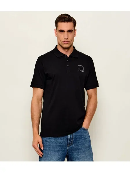 Tricou polo Karl Lagerfeld negru
