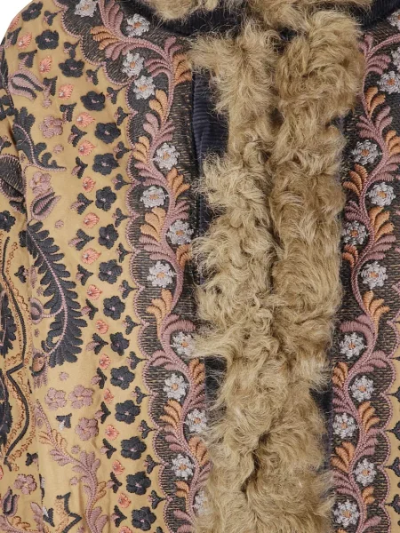 Geacă Antik Batik cu blană maro
