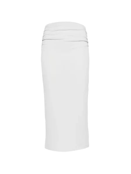 Spódnica midi Patrizia Pepe z falbankami drapowana szara