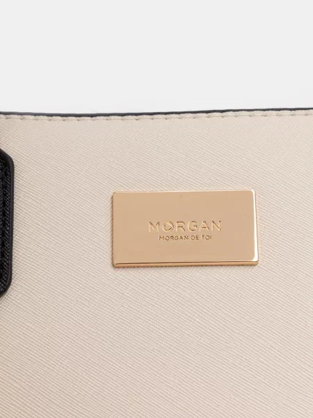 Műbőr shopper táska Morgan bézs