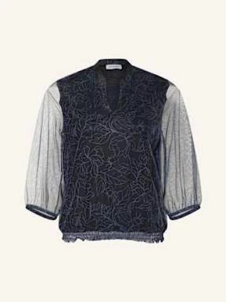 More & More koszulka z długim rękawem Kobiety Sztuczne włókno nadruk 34 niebieski