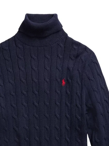 Curea Polo Ralph Lauren tricotate cu autograf cu șireturi albastru
