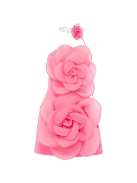 Rochie mini Leo Lin cu model floral de costum mini roz